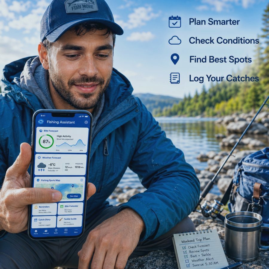 Fishing reports and local notes inside mobile app